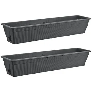 Buri Balkonkasten 100 x 25 x 25 cm Anthrazit