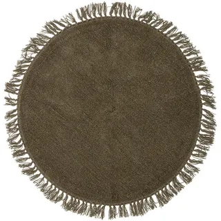 Bloomingville Teppich Lenea, Wolle, Ø 110 cm, grün