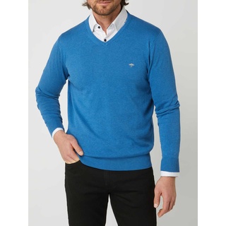 Pullover mit V-Ausschnitt, Blau, L