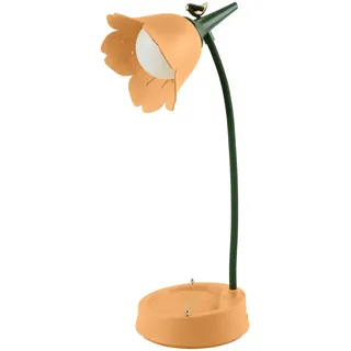 himmel Schreibtischlampe Kinder, Dimmbare LED Tischlampe mit 3 Farbtemperaturen, Wiederaufladbare Schreibtischlampe mit Touchsensor und Flexibles Arm, USB Nachttischlampe für Lesen, Lernen(gelb)