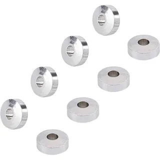 Runder Spacersatz - Lockernde Distanznuten aus Metall - Schmuckdesignen - Fröhliches Flächendesign - Durchmesser 5 mm - Edelstahl-Lackierung