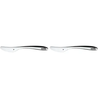 WMF Bistro Nutellastreicher 22 cm, Nutellamesser, Cromargan Edelstahl poliert, Nutella Geschenk, spülmaschinengeeignet (Packung mit 2)