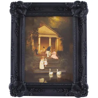VINLIFE Vintage-Bilderrahmen, 12,7 x 17,8 cm, schwarz, Gothic-Bilderrahmen für Tischplatte und Wandmontage, antike, kunstvolle Galerie, Wandkunst, Heimdekoration