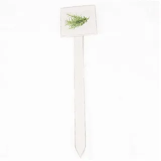 Marabellas Shop Gartenstecker Kräuterstecker Pflanzenschild ca. 13 x 13 x 58 cm Holz Pflanzschild