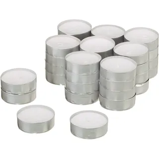 Teelichter weiß ohne Duft Großpackung 36-1000 Stk. | 4 Std. 6Std. 8Std. oder Maxi-Lichter | aus Paraffinwachs | + GRATIS HL Kauf Block (8 Std. Maxi-Teelichter + 1 HL Kauf Block, 36)