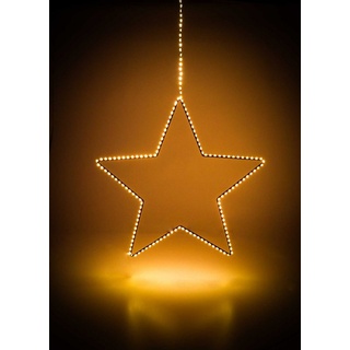 Bubble-Store LED Stern Beleuchteter Stern, LED fest integriert, warmweiß, Weihnachtsbeleuchtung Weihnachtsstern schwarz
