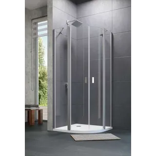 Hüppe Design Pure Runddusche 2-flügelig Viertelkreis - Duschkabine