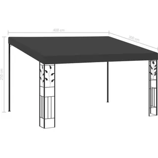 vidaXL Wand-Pavillon 3 x 4 m Anthrazit