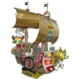 ZYAURA for: Haus Dekoration Anime One Piece 3D Metall Puzzle DIY Thousand Sunny Piratenschiff Modell