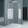 Doporro Eckdusche links 75 100 ESG-Glas Duschwanne