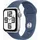 2024 GPS 44 mm Aluminiumgehäuse Silber, Sportarmband Denim S/M