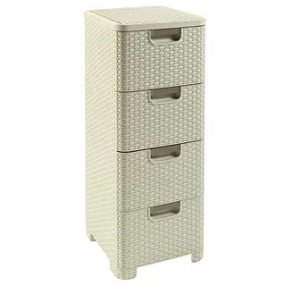 Curver Regal mit 4 Schubladen Style