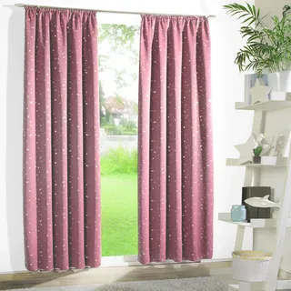 WECKBRODT Vorhang WECKBRODT "Sarin", rosa, B:135cm H:175cm, Microfaser, Polyester, Gardinen, blickdicht, Thermo, wärme-,kälteisolierend, abdunkelnd, Gardine, Store
