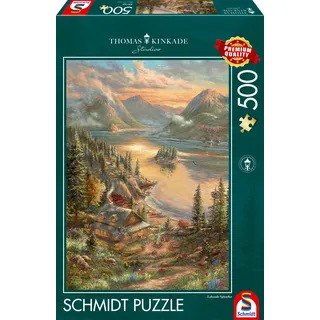 Schmidt Spiele Pracht am Seeufer, Puzzle Thomas Kinkade 500 Teile