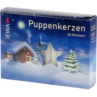 Puppenkerzen - Baumkerzen - Pyramidenkerzen weiß/rot/natur aus Wachs in verschieden Größen apog-versand (Puppenkerzen Ø7x65mm, weiß)