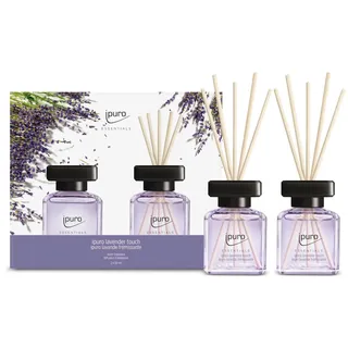 ipuro - Essentials LAVENDER TOUCH Raumduft - Geschenkset 2x50ml - Raumerfrischer mit Lavendel, Zitrus, Blüten, Minze & Moschus Duft - Diffuser mit Stäbchen - Lufterfrischer für die Wohnung