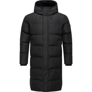 Ragwear Steppmantel Nordwey Wasserdichter Herren Wintermantel mit verstellbarer Kapuze schwarz XXL (54)