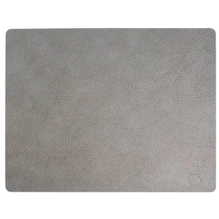 LINDDNA Tischset Hippo L Square 35 x 45 cm Leder Grau Anthrazit (Large)