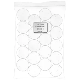 DistrEbution Teelichthalter Teelichthüllen Transparente Kunststoffhüllen, Transparente Hülle für DIY Teelichter, stabil und wiederverwendbar
