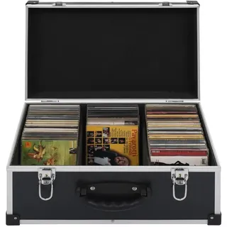vidaXL CD-Koffer für 60 CDs Aluminium ABS Schwarz