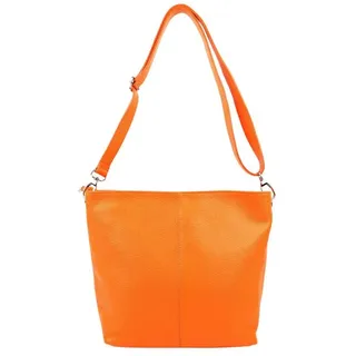 BRISE TASCHE Schultertasche BRISE Schultertasche Nappaleder Italy – Damen Umhängetasche 24,5cm orange