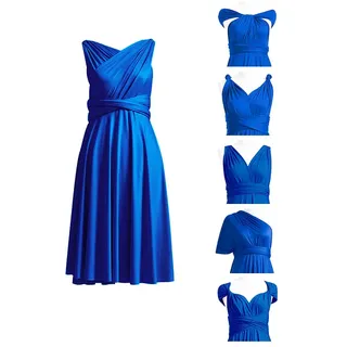 Infinity Kleid Kurz, Brautjungfernkleider, Multiway Wickelkleid Midi Convertible Transformers Knielang Elegant Abendkleider Hochzeit - M