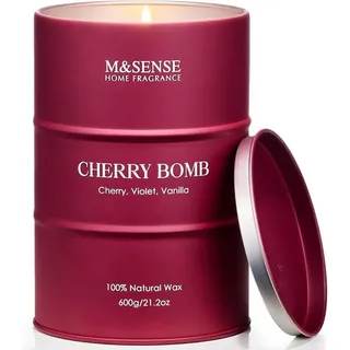 LuxusKollektion Duftkerze Sojawachskerze Kirschbombe Glas Kerzenduft 130h 600g Kirschbombe