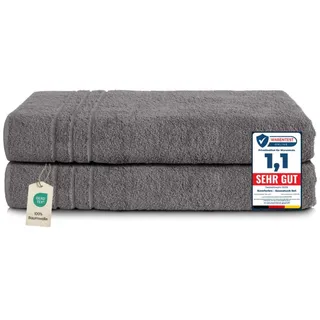 Komfortec Handtuchset 80 x 200 cm grau 2 St.
