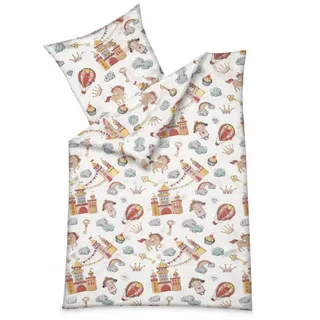 Kinderbettwäsche 135x200 100% Baumwolle Verstärktes Schloss 80x80 Prinzessin