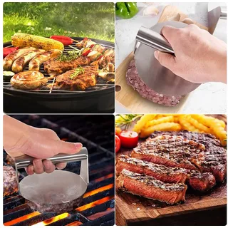 Kette ́s Grillzubehör Burgerpresse Burgerpresse/Burger Smasher aus Edelstahl Ø 160 cm