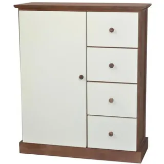 moebel-direkt-online Ella I 65 x 77 x 25 cm Nussbaum / Cremeweiß