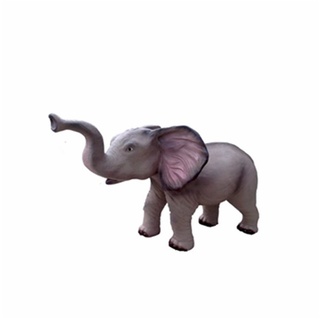 JVmoebel Skulptur, Elefant Lebensgroße Figur Dekoration Statuen Skulptur Elefanten Figuren 180cm grau