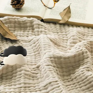 Generisch Musselin Decke 150 x 200 cm, 100% Baumwolle Musselindecke für Erwachsene, Weiche Sommerdecke, Leichte Sofadecke und Tagesdecke für Bett, Couch und Sofa (Hellbeige, 130 * 180cm)