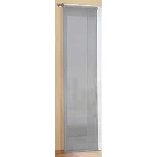Gardinenbox Preisgünstiger Flächenvorhang Schiebegardine, transparent, unifarben, mit Zubehör, 245x60, Grau, 85589