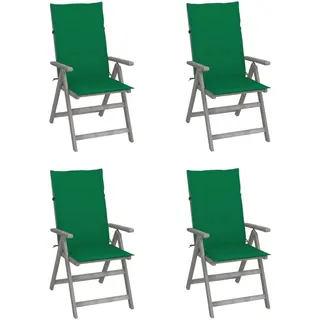 vidaXL Hochlehner Gartenstuhl 39 x 51 x 110 cm braun 4 St.