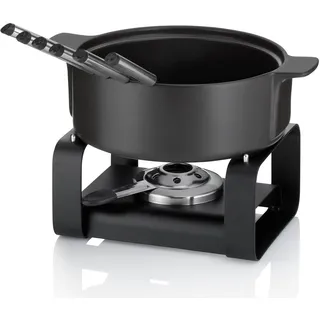 Kela Käsefondue-Set Roman, schwarz