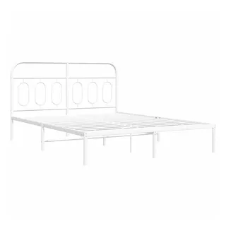 vidaXL Bettgestell 140 x 200 cm Weiß