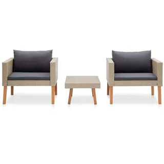 vidaXL Garten-Lounge-Set 3-tlg. beige 310217