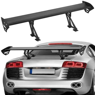 Vevor GT Wing Autospoiler, 110 cm Universalspoiler mit Einzeldeck, verstellbares leichtes Aluminium, Auto-Heckspoilerflügel, Rennspoiler BGW/JDM Drift Schwarz