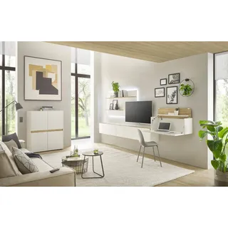 Home affaire Büromöbel-Set CiTY/GiRON, (Set, 5-tlg), Home Office, Wandsekretär weiß