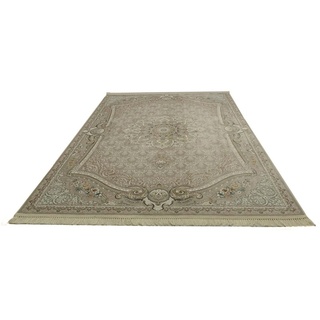 Orientteppich MORGENLAND "Sheeyla" Teppiche Gr. B/L: 250 cm x 350 cm, 7 mm, 8,75 m2, 1 St., grün (olivgrün) Orientalische Muster