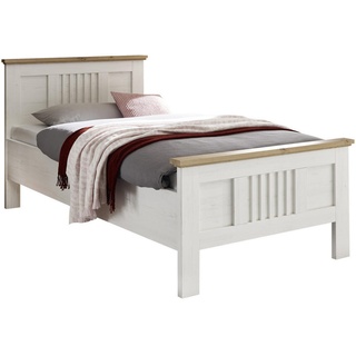 Landscape Bett, Weiß, Eiche, 100x200 cm, für Elektrolattenrost geeignet, Rollrost in verschiedenen Größen erhältlich, Schlafzimmer, Betten, Einzelbetten