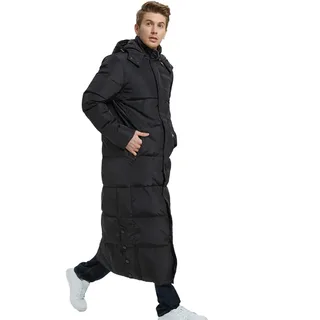 YLXD Super lange Kapuze Daunenjacke für Herren über dem Knie Verlängerte, verdickte, große, hochwertige Business-Outdoor-Jacke für Herren 3XL - 3XL