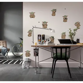 Komar Wandtattoo Star Wars The Mandalorian Grogu The Cutest (1 St), Künstler: Disney, 50 x 70 cm (Breite x Höhe) - Kinderzimmer, Wandsticker braun|grün