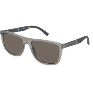Tommy Hilfiger Eyewear TH 2043/S Herren-Sonnenbrille Vollrand Quadratisch Kunststoff-Gestell, grau