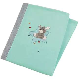 Sterntaler Schmusedecke Esel Emmi – Kuscheldecke für Baby und Kinder aus weichem Microfleece mit Applikation – Perfekt zum Einkuscheln und Wohlfühlen – Zuhause & unterwegs - ab Geburt - 100x75x1 cm