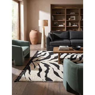 KADIMA DESIGN MARA Hochflorteppich 133 x 190 cm Beige