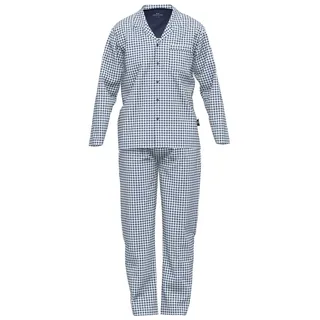 Götzburg Pyjama kariert Blau/Weiß S