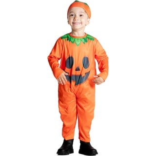 Ciao- Baby Halloween Pumpkin costume disguise unisex baby (Size 2-3 years) with bonnet