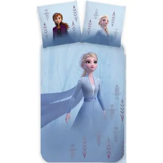 Disney Frozen Die Eiskönigin Wende-Bettwäsche-Set Bettbezug 135x200 Kissenbezug 80x80 Baumwolle ELSA Anna